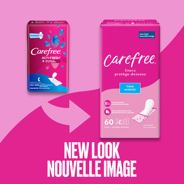 Carefree liners new look
