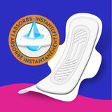 CAREFREE® Ultra Thin Pads, Overnight With Wings