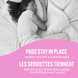 CAREFREE® Ultra Thin Pads, Overnight With Wings