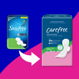 CAREFREE® Ultra Thin Pads, Super/Long Pads With Wings