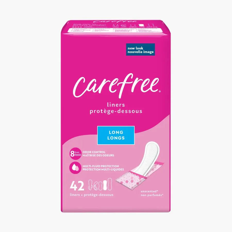 Carefree ® Panty Liners, Long Liners, Wrapped