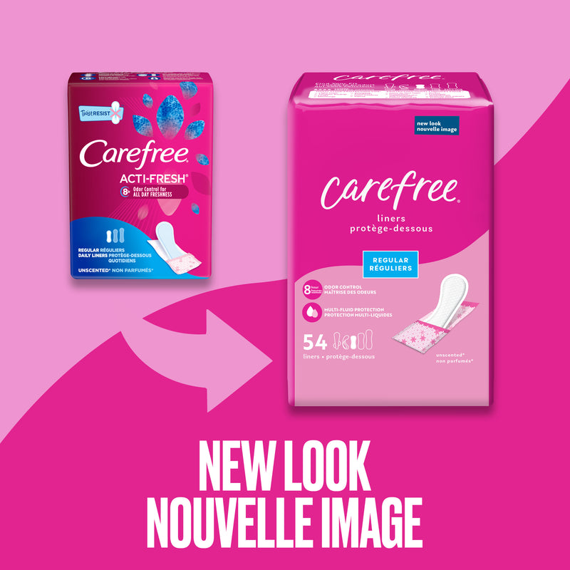 Carefree liners new look