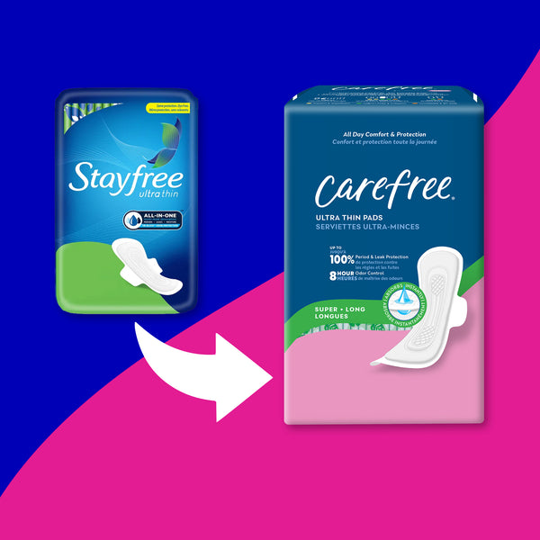 Stayfree® Ultra Thin Super/Long Pads, With Wings