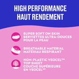 CAREFREE® Ultra Thin Pads, Overnight With Wings