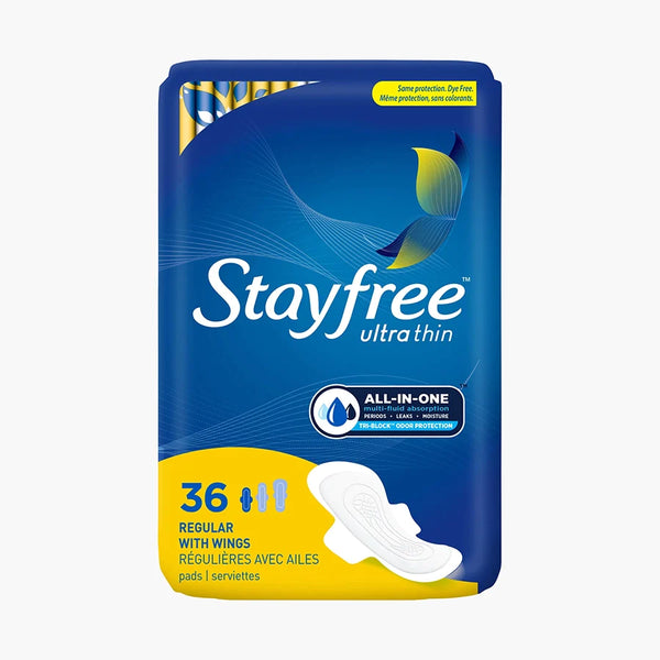  Stayfree Maxi Overnight Pads with Wings For Women, Reliable  Protection and Absorbency of Feminine Periods, 28 Count : Health & Household